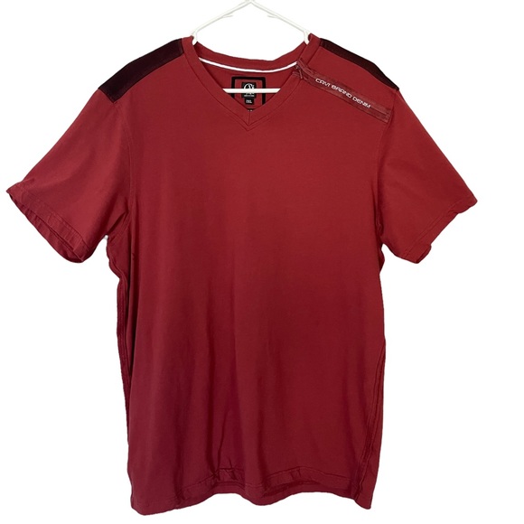 Cavi Brand Denim Maroon with Black Mesh Shirt Men's Size 2X - Picture 1 of 8